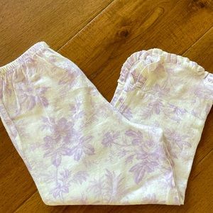 Kids Malley floral print linen blend pants